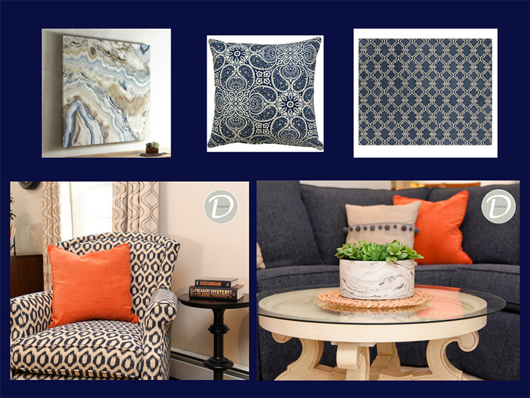 Navy Blue and Cobalt Blue - Interior Design MA