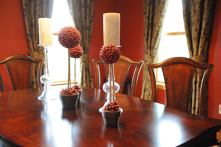 Red Dining Room - Interior Design in Western MA