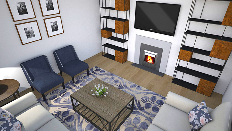 Choose the fire place as your focal point - Details Full Service Interiors - MA Interior Designer
