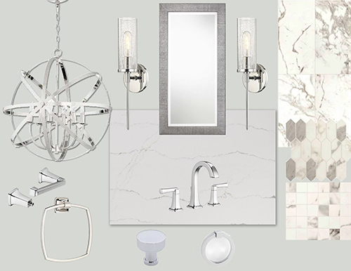 Hilton Head South Carolina Interior Designer - Bathroom Remodel - Mood Board