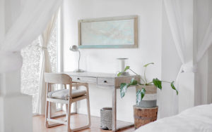 Clean white bedroom - How to freshen up your home when the holidays are over - Monson Massachusetts - Details Full Service Interiors