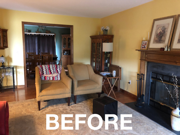 Family Room - Before Photo - Two chairs