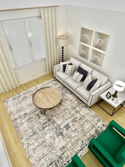 3D Detailed Room Rendering - Details Interiors - King Hickory Sofa