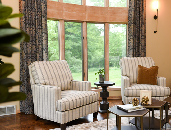 Living Room - Two Chairs - Draperies - 5 Ways to Make Your Home Feel More Luxurious - Monson Massachusetts Interior Design